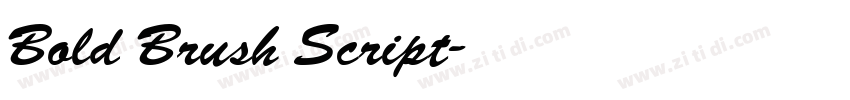Bold Brush Script字体转换